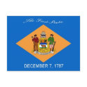 Delaware Flag Postcard by deesbasenjis Delaware Flag Postcard