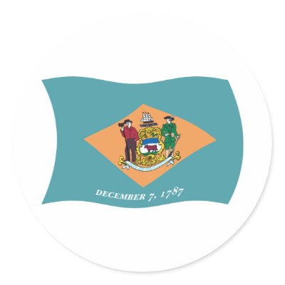 Delaware Flag Sticker by livingflags