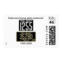 Delaware license plate centennial postage