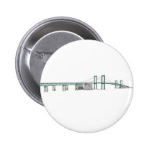 Delaware Memorial Bridge: 3D Model: Pinback Buttons