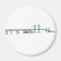Delaware Memorial Bridge: 3D Model: Fridge Magnet