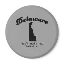 Delaware Motto - Youll need a map to find us magnets by Shirtuosity Delaware Motto - Youll need a map to find us magnets