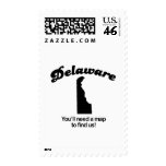 Delaware Motto - Youll need a map to find us postage