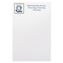 Delaware Poultry Club Stationary style 1 Personalized Stationery