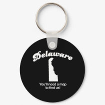 Delaware - Youll need a map to find us T-shirt keychains by Shirtuosity Delaware - Youll need a map to find us T-shirt keychains