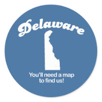 Delaware - Youll need a map to find us T-shirt stickers by statemottos Delaware - Youll need a map to find us T-shirt stickers