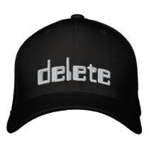 'Delete' embroidered hat geek 1337 pwn