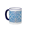 Delft Blue and White Tile Pattern Coffee Mug