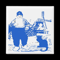 Delft Blue, Dutch Boy and Cat magnets by figstreetstudio Delft Blue, Dutch Boy and Cat magnets