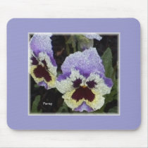 Delft blue pansy mousepads