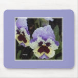 Delft blue pansy mouse pad