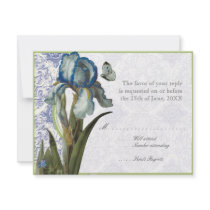 Delft Blue Quatrefoil RSVP Responce Cards Personalized Announcements