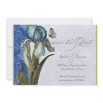 Delft Blue Quatrefoil Save the Date Announcement