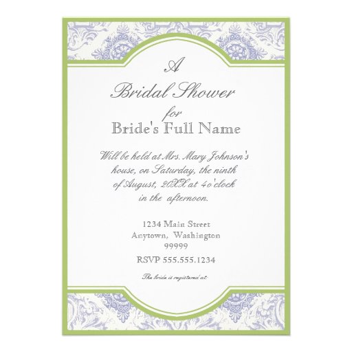 Delft Blue Toile Quatrefoil - Bridal Shower Invite