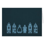 Delft Blue Town Note Card