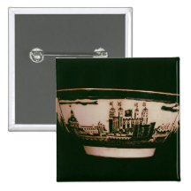Delft plate with views of the Tower of London Pinback Buttons