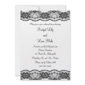 Delicate and Lacy Rehearsal Dinner (white) zazzle_invitation