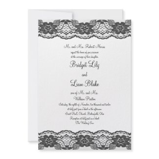 Delicate and Lacy Wedding Invitation (white) zazzle_invitation