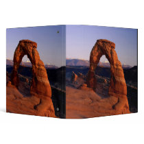 Delicate Arch at Sunset with snow covered La Vinyl Binder