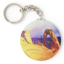 "Delicate Arch" Desert Scene Watercolor Key Chain