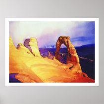 "Delicate Arch" Desert Scene Watercolor Print