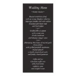 Delicate Black Butterfly Collection Dinner Menu Personalized Invitation