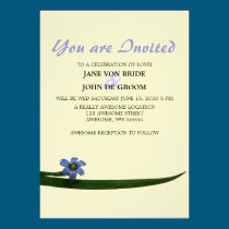 Delicate Blue-eyed Grass Flower invitations