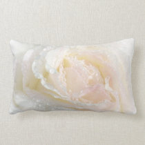 Delicate Dewy Peace Rose Pillow pillows