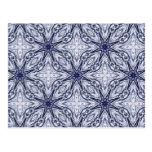 Delicate elegance blue and white post card