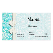 delicate floral lattice pattern business card template