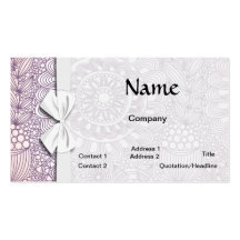 delicate floral lattice pattern II Business Card Templates