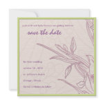 Delicate floral save the date invitation