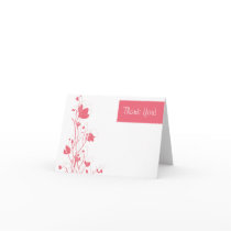 Delicate Floral Thank You in Coral