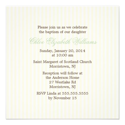 Delicate Floral Wreath Christening Personalized Announcement