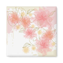 Delicate flowers magnet