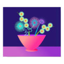Delicate flowers poster posters