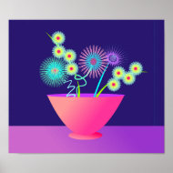 Delicate flowers poster print