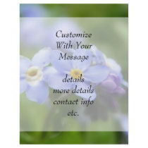Delicate Forget Me Not Flowers Custom Flyer