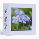 Delicate Forget Me Not Flowers Vinyl Binders