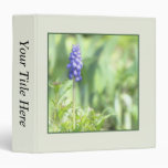 Delicate Grape Hyacinth Bloom Vinyl Binders