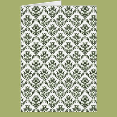 Delicate Green Damask Greeting Card Zazzle_card Delicate Green Damask Greeting Card Zazzle_card
