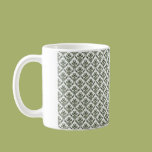 Delicate Green Damask Mug