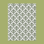 Delicate Green Damask Postcards