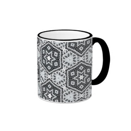Delicate Lace Fabric Pattern Collection Lace - 09 Mug