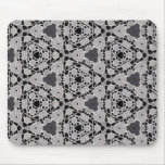 Delicate lace fabric patterns in black &amp; white mousepads