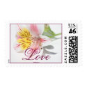 Delicate Lilly Love Postage Stamp by WeddingCentre Delicate Lilly Love Postage Stamp