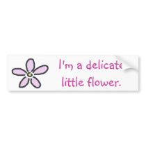 Delicate Little Flower bumper stickers by nerice6 Delicate Little Flower bumper stickers