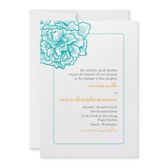 Delicate Peony Wedding Invitation zazzle_invitation