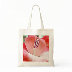Delicate pink Gladiola bag