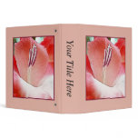 Delicate pink Gladiola Vinyl Binder